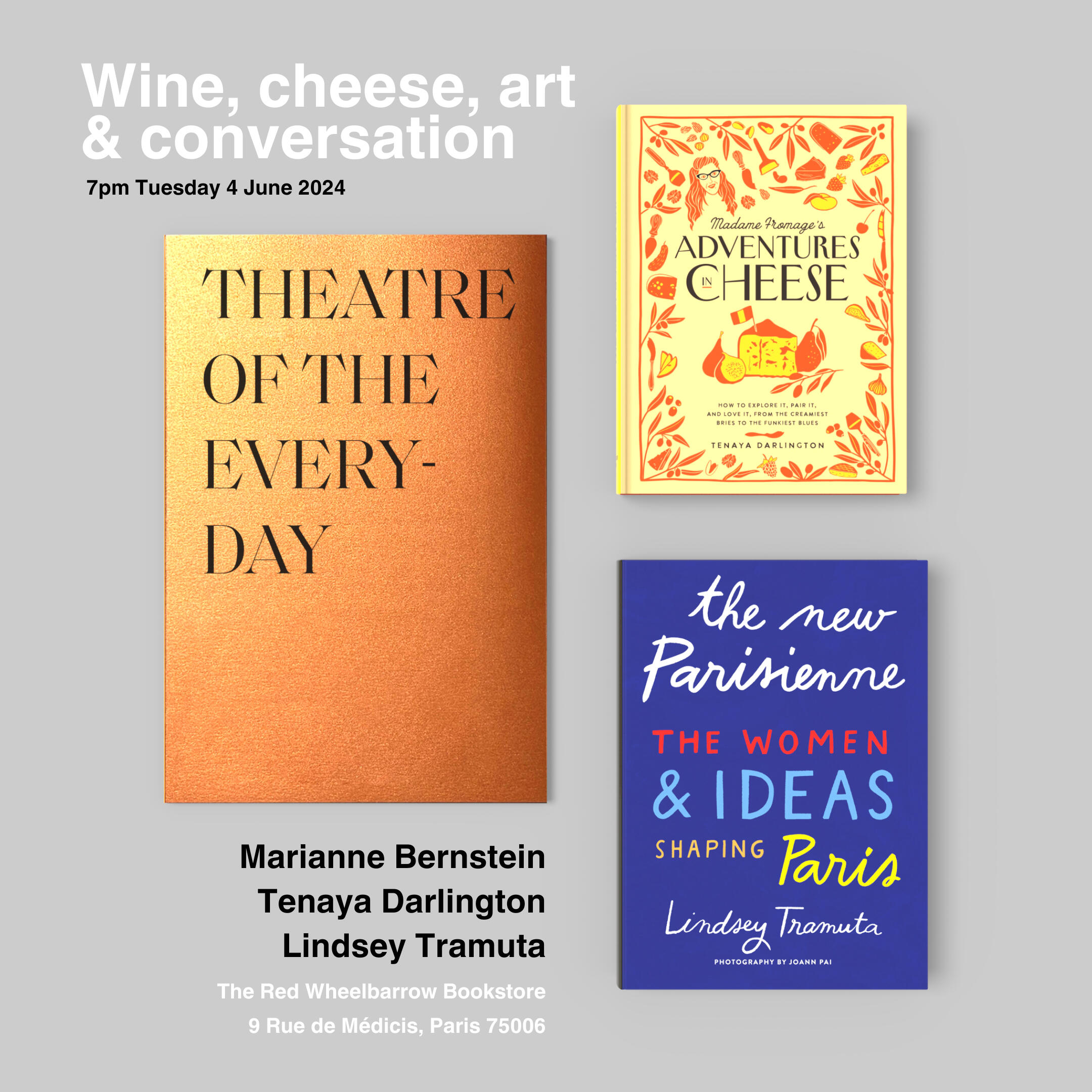 Book Event: The Red Wheelbarrow Bookstore, Paris on Tuesday June 4, 2024, at 7pm